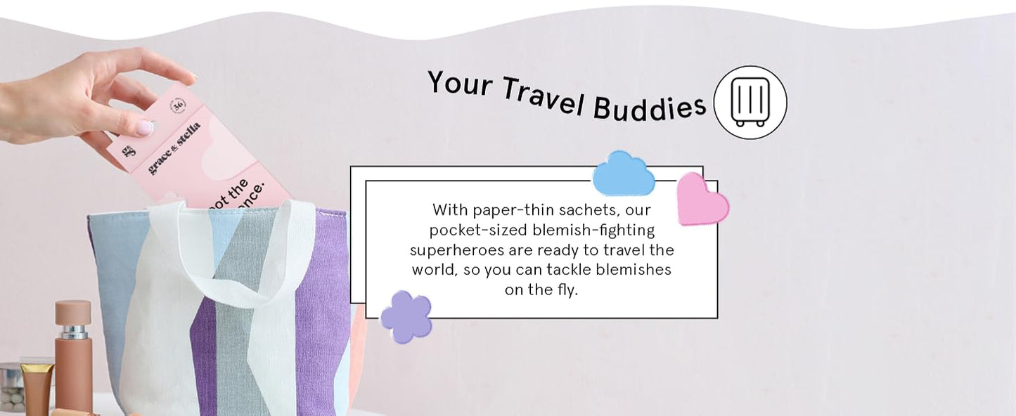 Zermet 1 grace & stella Award Winning Pore Strip - Pimple Patches for Face - Hydrocolloid Acne Patches - Absorbs Zits, Reduces Redness - Cute Patches Dermatologist-Tested, Vegan (Multishape, 36 Count)