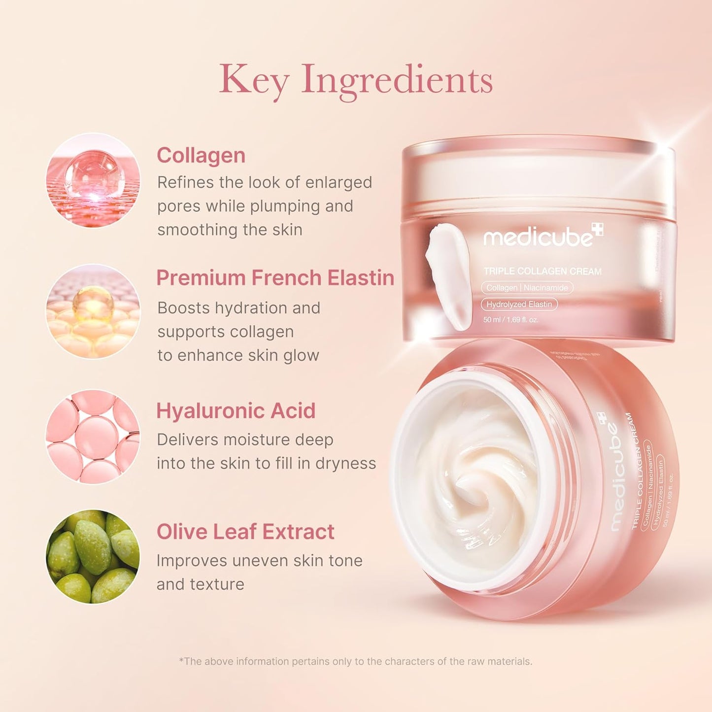 Zermet 1 medicube Triple Collagen Cream - Hydrating & Firming Moisturizer with Hyaluronic Acid, Premium Elastin, Shea Butter - Wrinkle Care & Boosts Elasticity - Korean Skincare, 1.69 oz