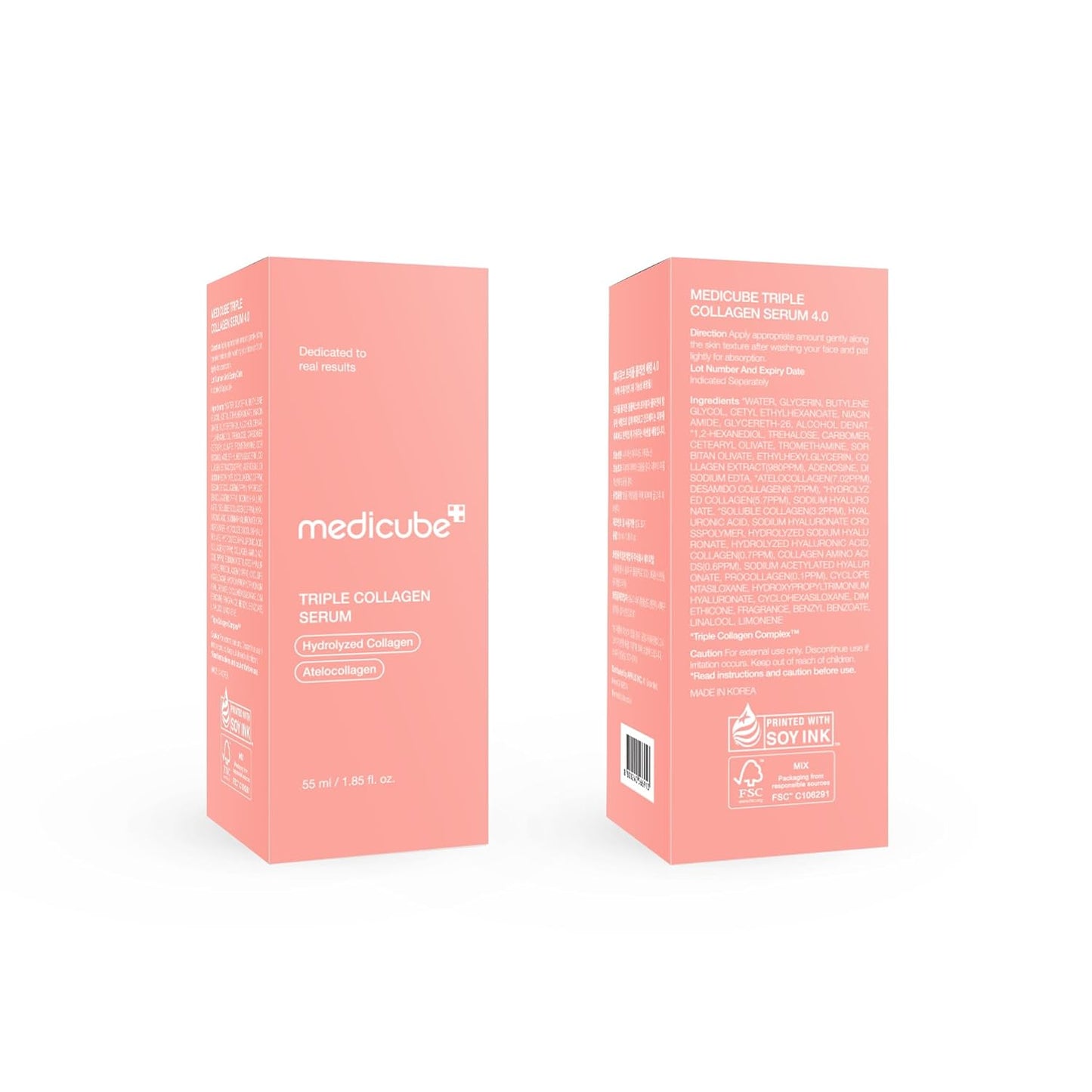 Zermet 1 Medicube Triple Collagen Serum 1.85 fl.oz - Nourish dull skin with Triple Collagen Complex - A lightweight serum with Niacinamide and Hyaluronic Acid - Korean Skincare