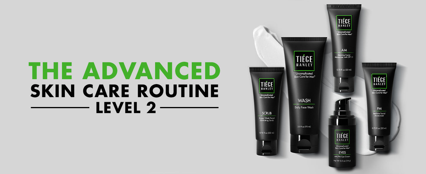 Zermet 1 Tiege Hanley Men’s Skin Care Set, Advanced Routine (System Level 2) – Face Wash, Scrub, Moisturizer & Eye Cream for Fine Lines, Under-Eye Bags Correction, Smoother Skin Texture