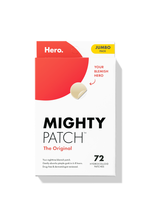 Zermet 1 Mighty Patch™ Original patch from Hero Cosmetics – The #1 Hydrocolloid Acne Pimple Patch for Shrinking Zits and Whiteheads in 1 use; Nighttime Spot Stickers for Face and Skin (36 Count)