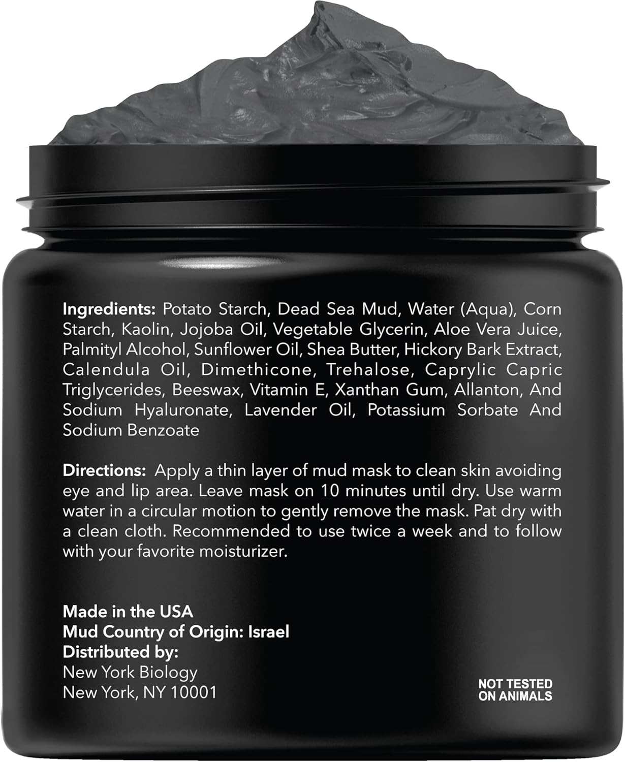 Zermet 1 New York Biology Dead Sea Mud Mask for Face and Body - Spa Quality Pore Reducer for Acne, Blackheads & Oily Skin, Natural Skincare for Women, Men - Tightens Skin for A Healthier Complexion - 8.8 oz