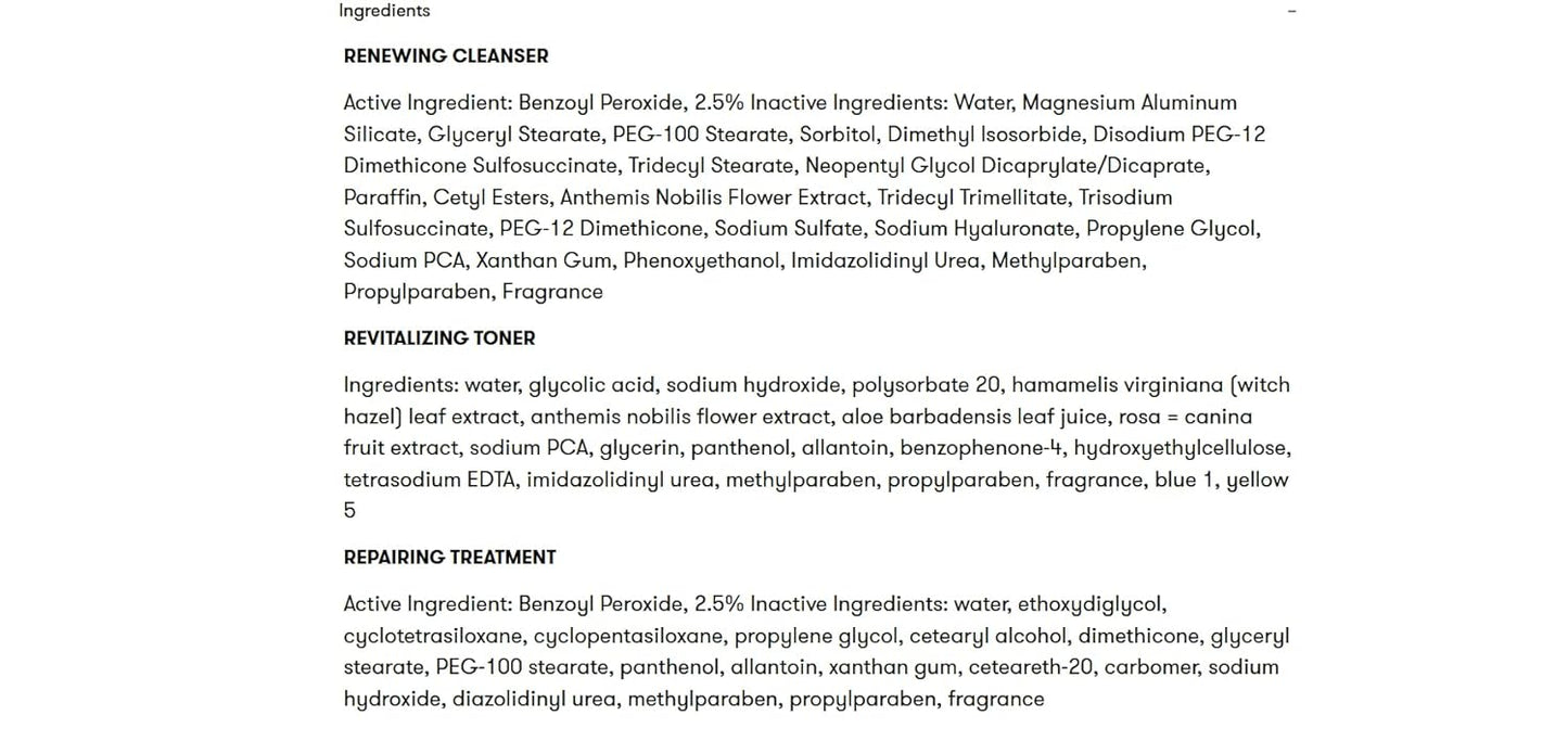 Zermet 1 Proactiv 3 Step Acne Treatment - Benzoyl Peroxide Face Wash, Repairing Acne Spot Treatment for Face and Body, Exfoliating Toner - 30 Day Complete Acne Skin Care Kit