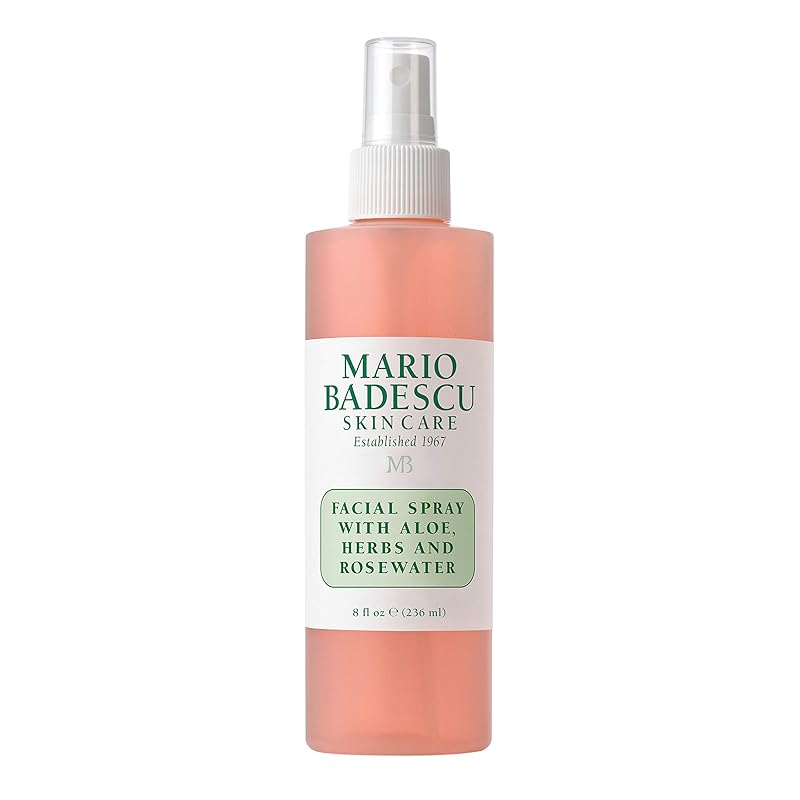 Zermet 1 Mario Badescu Facial Spray with Aloe, Herbs and Rose Water for All Skin Types, Face Mist that Hydrates, Rejuvenates & Clarifies