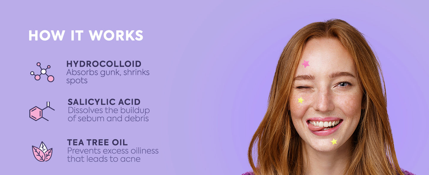 Zermet 1 LivaClean Star Pimple Patches for Face w/Hydrocolloid, Salicylic Acid & Tea Tree, 240 Patches, Hydrocolloid Acne Patch, Cute Star Pimple Patch for Healing Stickers Zit Superstar