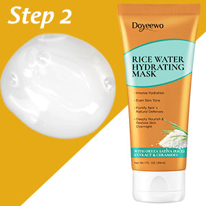 Zermet 1 Skin Care Set,Women Teen Glass Skincare Rice Water Hydrate Glow Repair Anti-Aging Facial Routine Kit Gift Set for Womens Mom Wife Teenager Girl Birthday Trendy Stuff Christmas Gifts Stocking Stuffers