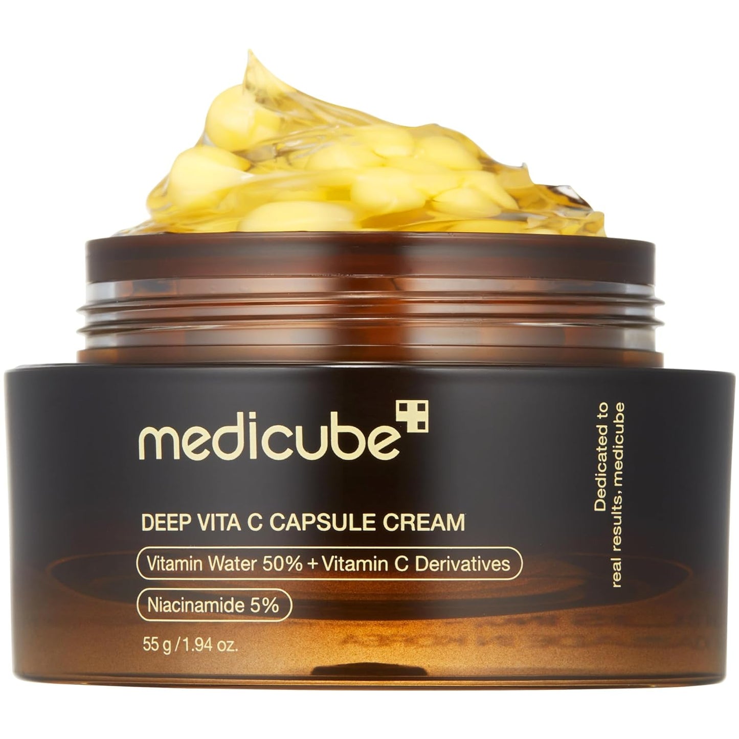 Zermet 1 medicube Deep Vitamin C Golden Capsule Face Moisturizer - Liposome Capsules For Wrinkles, Skin Radiance - Transparent Gel for Glow Hydration - Korean Skin Care 1.94 oz