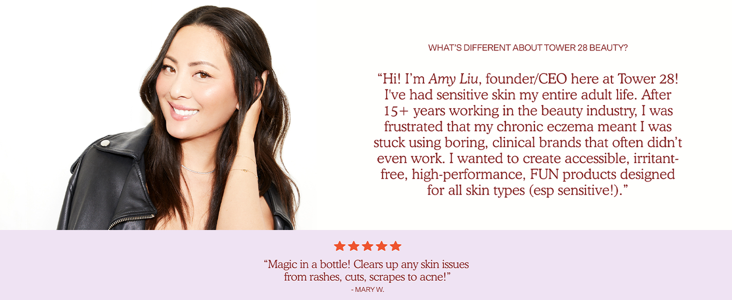 Zermet 1 Tower 28 SOS Daily Rescue Facial Spray for Sensitive Skin, Hypochlorous Acid Spray Helps Reduce Redness and Breakouts, Travel Size Toner for Face, 1 FL Oz