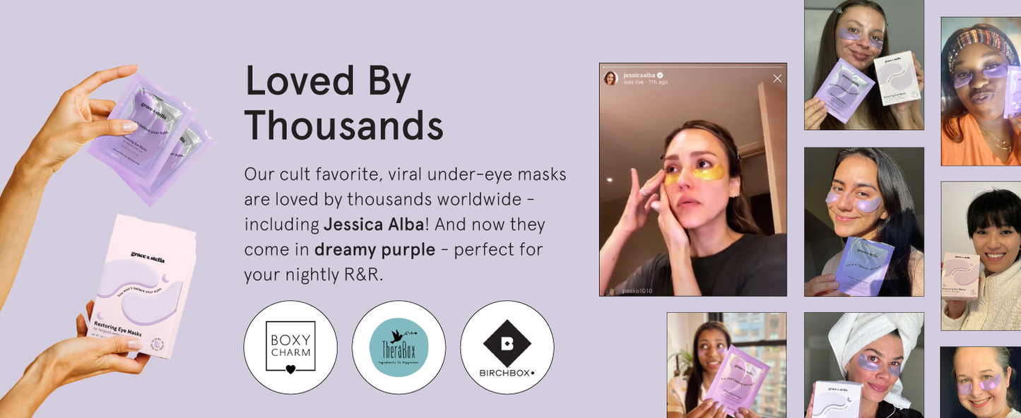 Zermet 1 grace & stella Retinol Under Eye Patches for Puffy Eyes and Dark Circles - Restoring Gel Under Eye Masks with Hyaluronic Acid - Vegan Cruelty-Free Skincare, Birthday Gifts for Women (Purple, 24 Pairs)