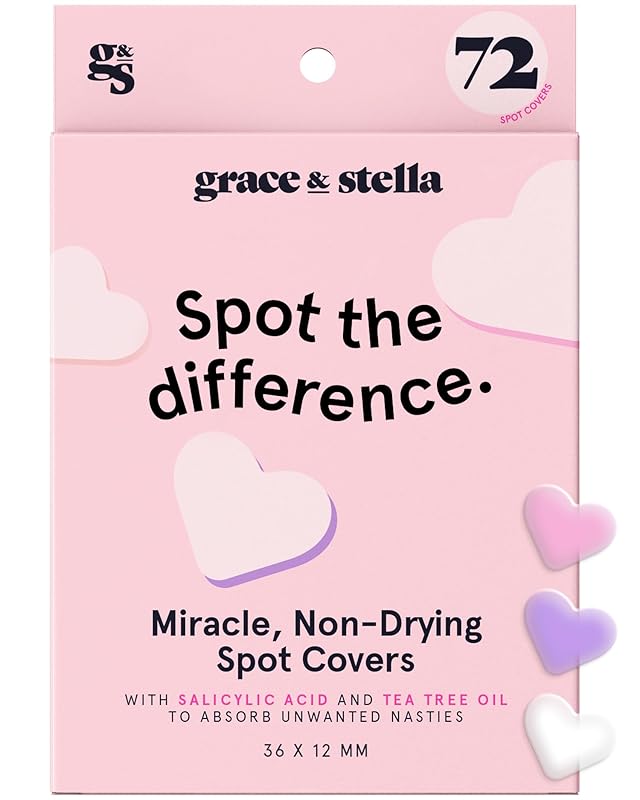 Zermet 1 grace & stella Award Winning Pore Strip - Pimple Patches for Face - Hydrocolloid Acne Patches - Absorbs Zits, Reduces Redness - Cute Patches Dermatologist-Tested, Vegan (Multishape, 36 Count)