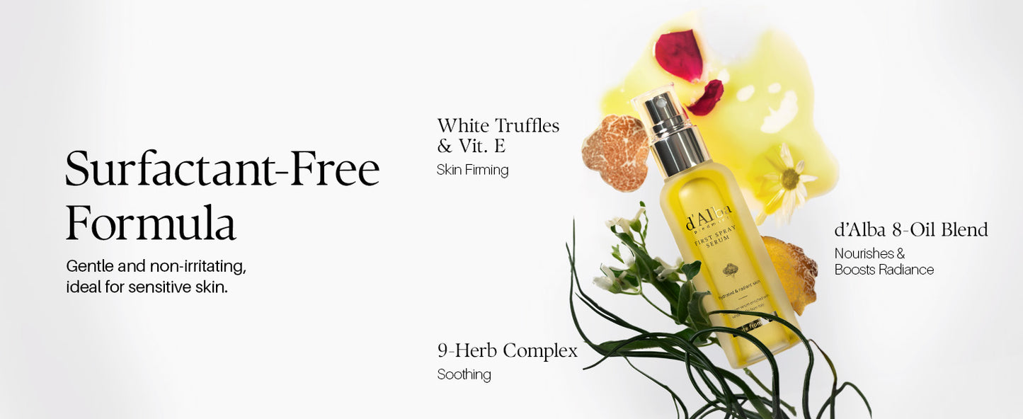 Zermet 1 d'alba Piedmont Italian White Truffle First Spray Serum, Vegan Skin Care, Light-weight Face Moisturizer, Glow Serum for Radiant Skin, Non Comedogenic, All In One Mist, Korean Skin Care (3.38 fl oz.)