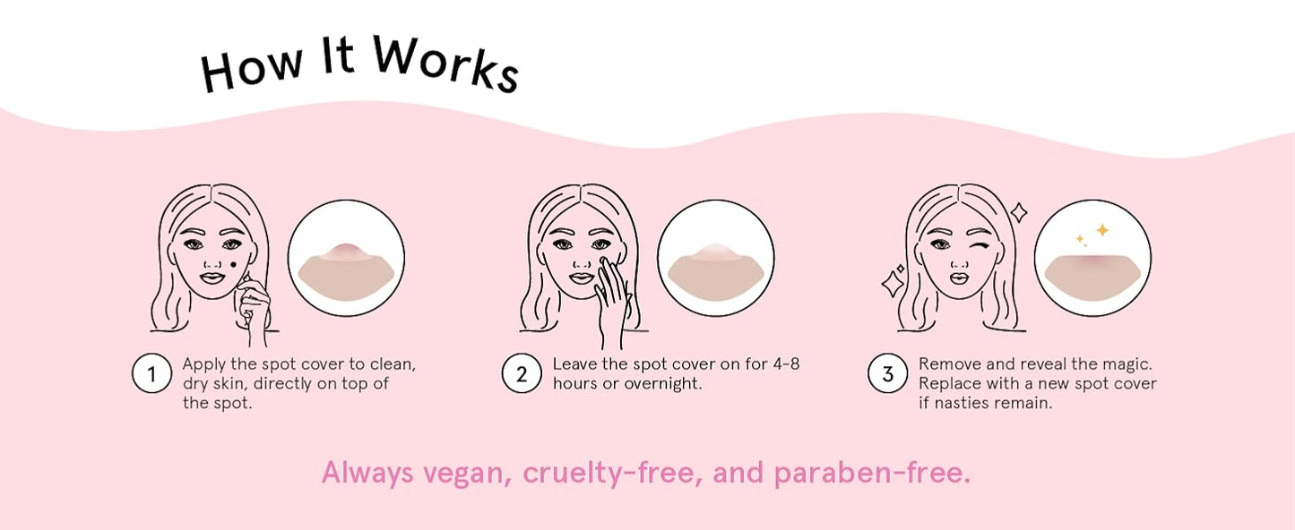 Zermet 1 grace & stella Award Winning Pore Strip - Pimple Patches for Face - Hydrocolloid Acne Patches - Absorbs Zits, Reduces Redness - Cute Patches Dermatologist-Tested, Vegan (Multishape, 36 Count)