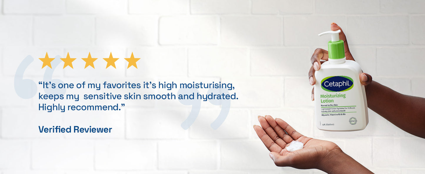 Zermet 1 Cetaphil Face & Body Moisturizer, Hydrating Moisturizing Lotion for All Skin Types, Suitable for Sensitive Skin, NEW 20 oz, Fragrance Free, Hypoallergenic, Non-Comedogenic