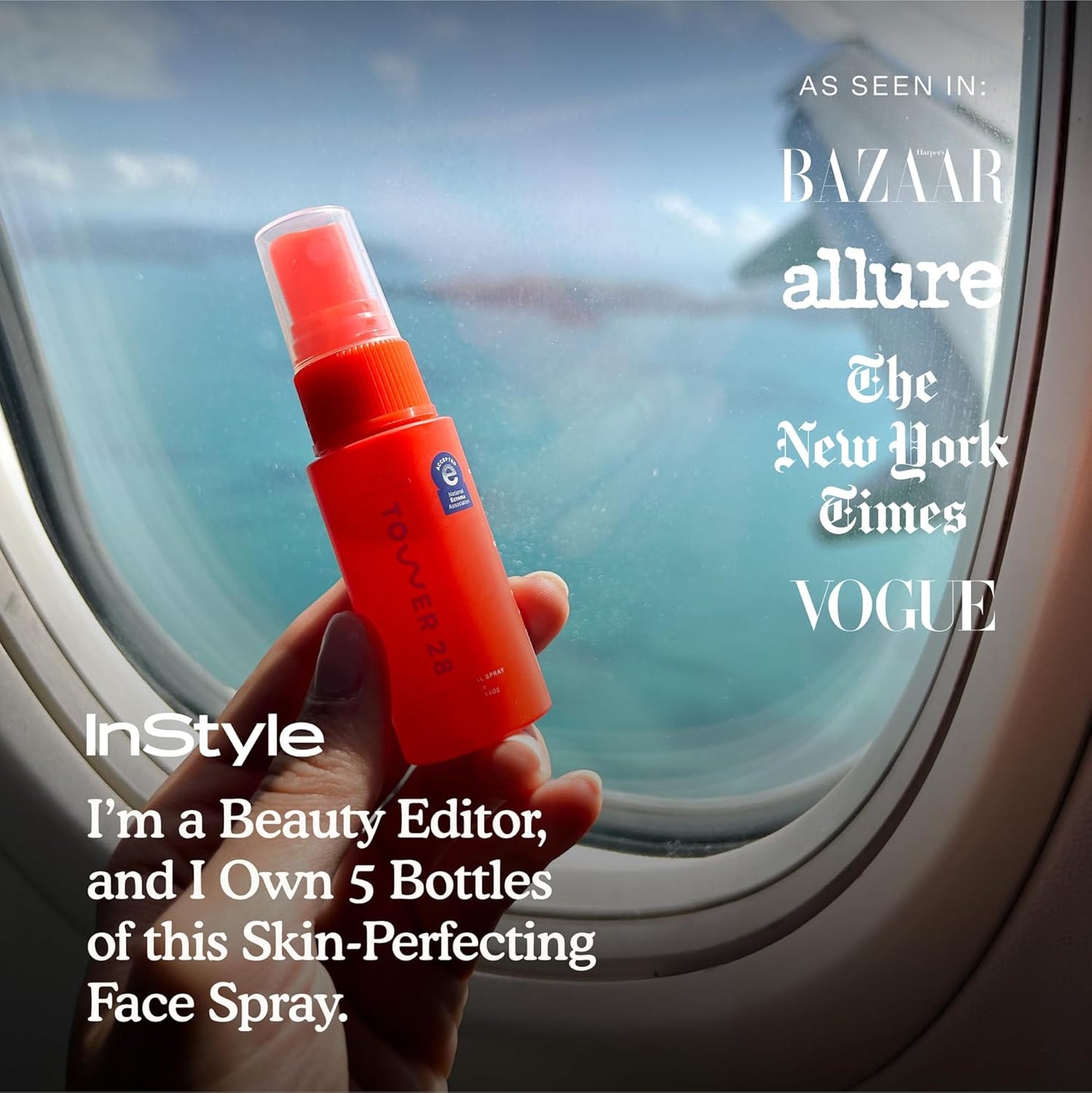 Zermet 1 Tower 28 SOS Daily Rescue Facial Spray for Sensitive Skin, Hypochlorous Acid Spray Helps Reduce Redness and Breakouts, Travel Size Toner for Face, 1 FL Oz