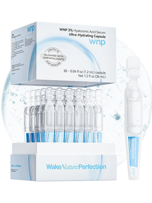 Zermet 1 Zermet 1  3% 4D Hyaluronic Acid Serum Ultra Hydrating Serum Smoother Skin|Pre-makeup SkinCare|Anti-Aging serum for face Single-Use Vials Skincare for Dry&Sensitive skin(1.2 ml)*30