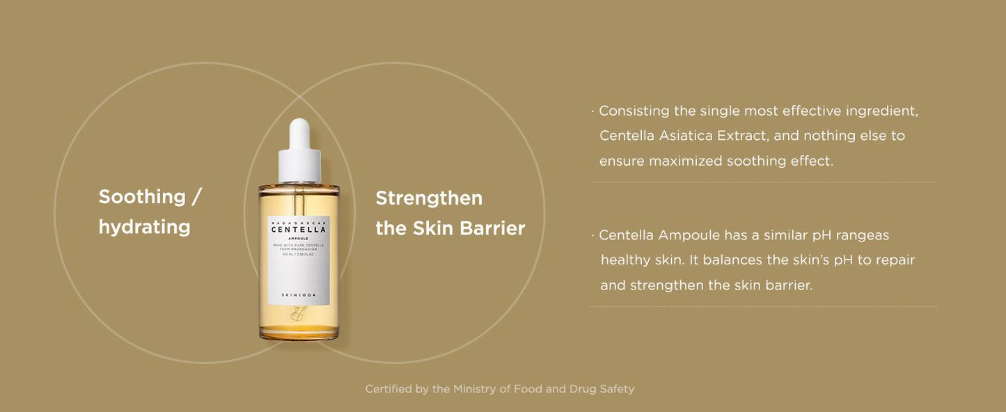 Zermet 1 Zermet 1 Madagascar Centella Asiatica Ampoule Facial Serum 1.85 fl.oz, 55ml, Soothes Acne Prone and Sensitive Skin