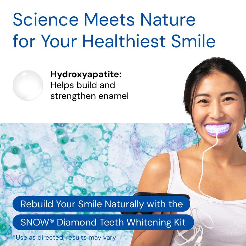 SNOW Diamond LED Teeth Whitening Kit | Gentle & Enamel Safe | at-Home Dental Care, Hygiene & Tooth Whitening | Portable & Convenient Oral Tooth Care