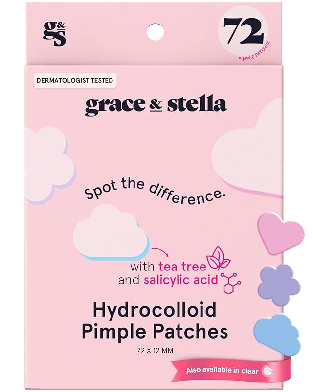 Zermet 1 grace & stella Award Winning Pore Strip - Pimple Patches for Face - Hydrocolloid Acne Patches - Absorbs Zits, Reduces Redness - Cute Patches Dermatologist-Tested, Vegan (Multishape, 36 Count)