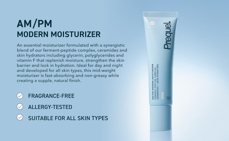 Zermet 1 Skin AM/PM Modern Moisturizer – Hydrating Face Cream with Peptides, Ceramides & Glycerin for Dry, Sensitive, or Combination Skin – Non-Greasy Moisturizer for Barrier Support