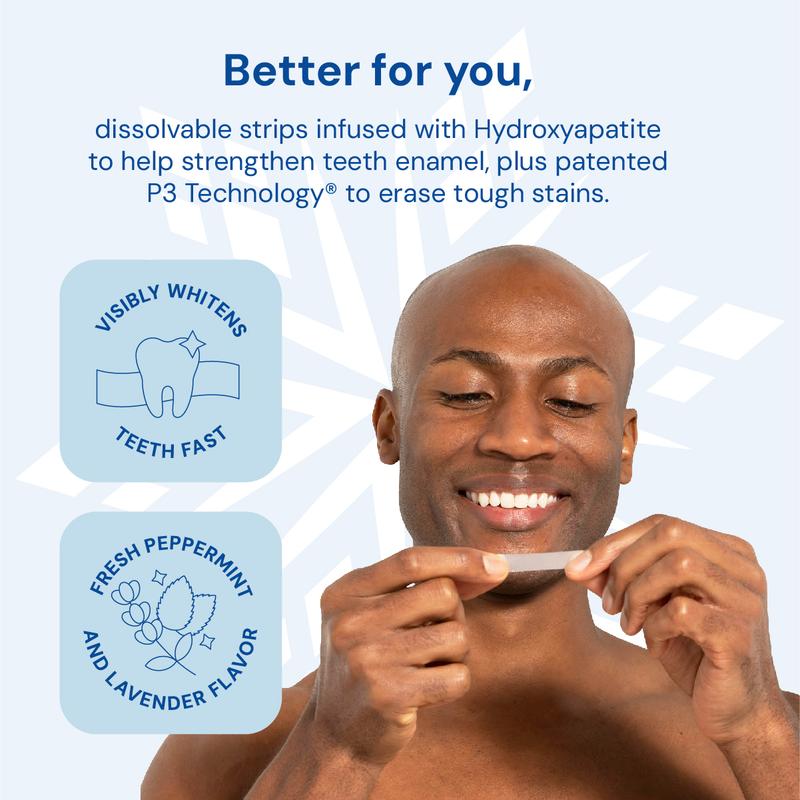 SNOW Diamond Teeth Whitening Strips | Gentle & Enamel Safe White Strips for Teeth Whitening | at Home Dental Hygiene & Tooth Care for a White Smile