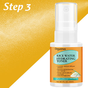 Zermet 1 Skin Care Set,Women Teen Glass Skincare Rice Water Hydrate Glow Repair Anti-Aging Facial Routine Kit Gift Set for Womens Mom Wife Teenager Girl Birthday Trendy Stuff Christmas Gifts Stocking Stuffers