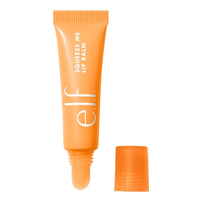 Zermet 1 e.l.f. Squeeze Me Lip Balm, Moisturizing Lip Balm For A Sheer Tint Of Color, Infused With Hyaluronic Acid, Vegan & Cruelty-free, Peach