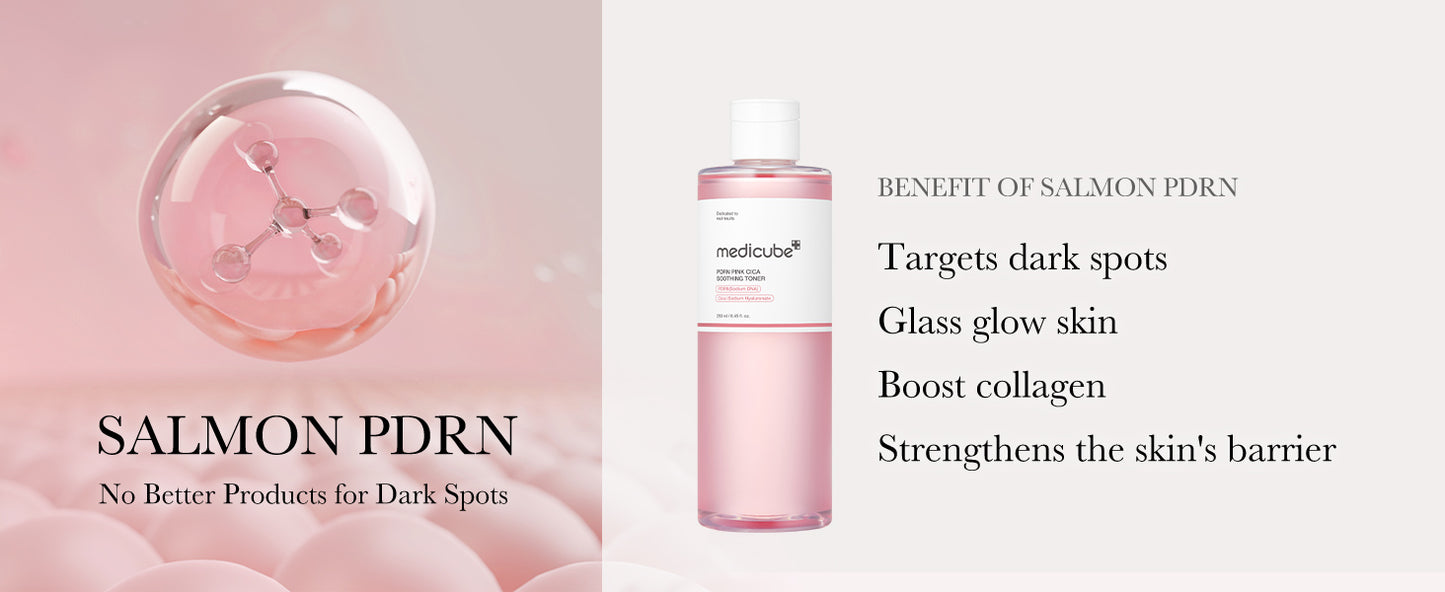 Zermet 1 medicube Salmon DNA Zermet 1  Pink CICA Soothing Toner I Pink Glow Toner for Skin Boosting, Soothing and Calming, Uneven Skin Tone, Peptide & Niacinamide, Korean Skin Care (250ml / 8.45 fl. oz.)