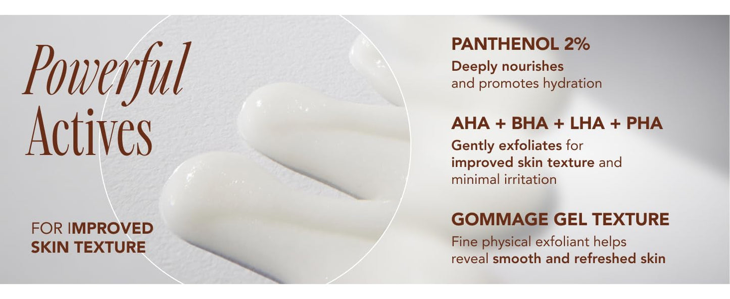 Zermet Facial Polish - Daily Peeling Gel with Panthenol & AHA/BHA, Gentle Exfoliator for Smooth, Glowing and Hydrated Skin, Deep Cleansing, Korean Skin Care, 5.07 Fl. Oz.