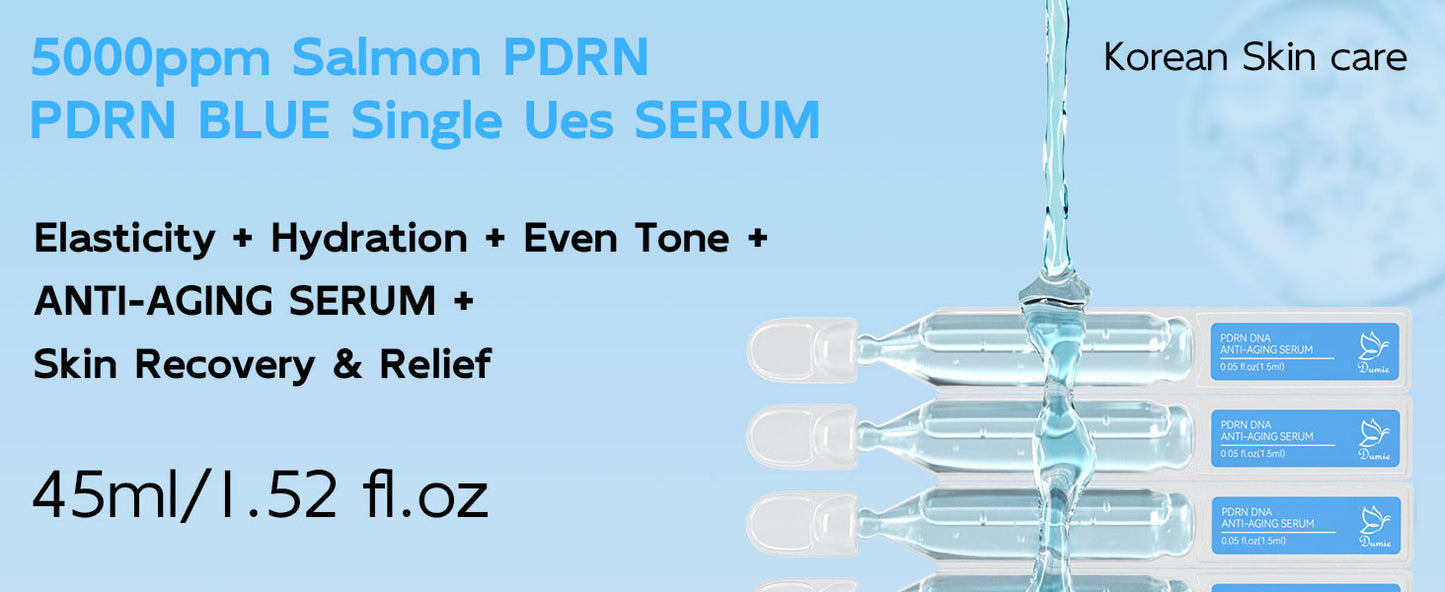 Zermet 1 Salmon DNA Zermet 1  Anti-Aging Serum, 5000ppm Salmon Egg DNA Ampoule, 2000ppm Collagen, Glutathione, Niacinamide & 6 Hyaluronic Acids, Korean Skincare for Wrinkles & Radiance,0.05 fl.oz x 30e