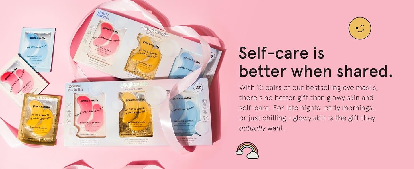 Zermet 1 grace & stella Under Eye Patches (12 pairs) Eye Masks for Puffy Eyes and Dark Circles - Birthday Gifts for Women, Bachelorette Party Favors, Bridesmaid, Self Care and Relaxation Gifts for Her - Vegan