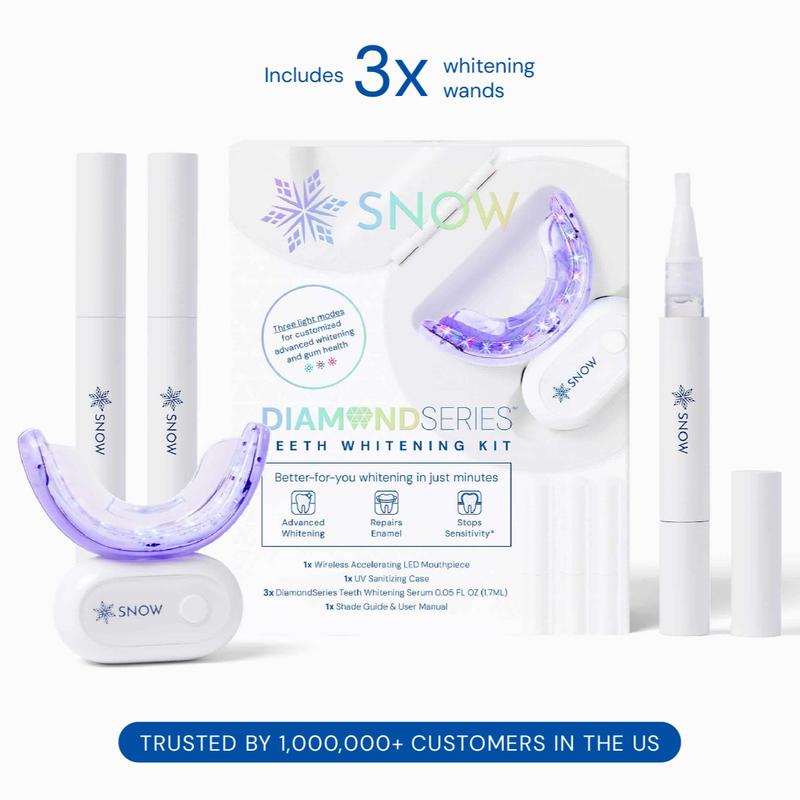 SNOW Diamond LED Teeth Whitening Kit | Gentle & Enamel Safe | at-Home Dental Care, Hygiene & Tooth Whitening | Portable & Convenient Oral Tooth Care