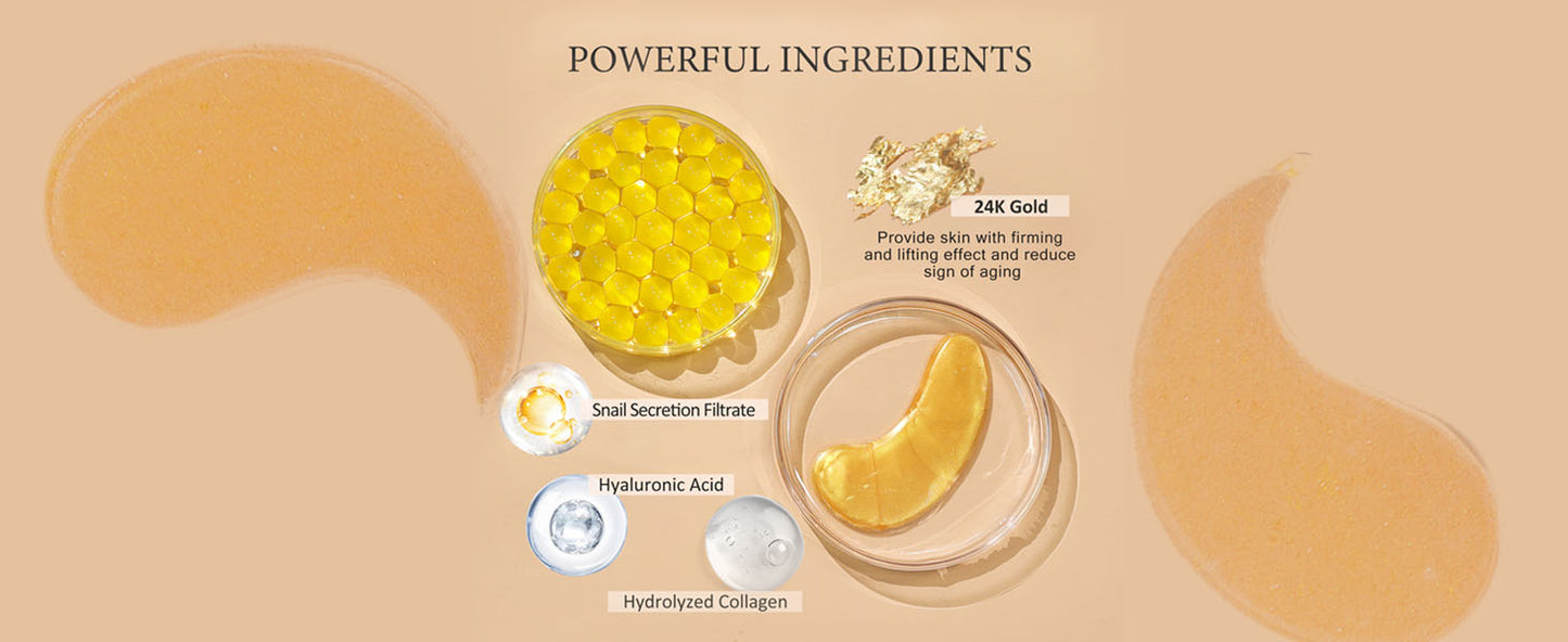 Zermet 1 Under Eye Patches Gold and Hyaluronic Acid for puffy eyes,Rose Eye Masks for Dark Circles and Puffiness skin care Smooth Wrinkles products 30 Pairs