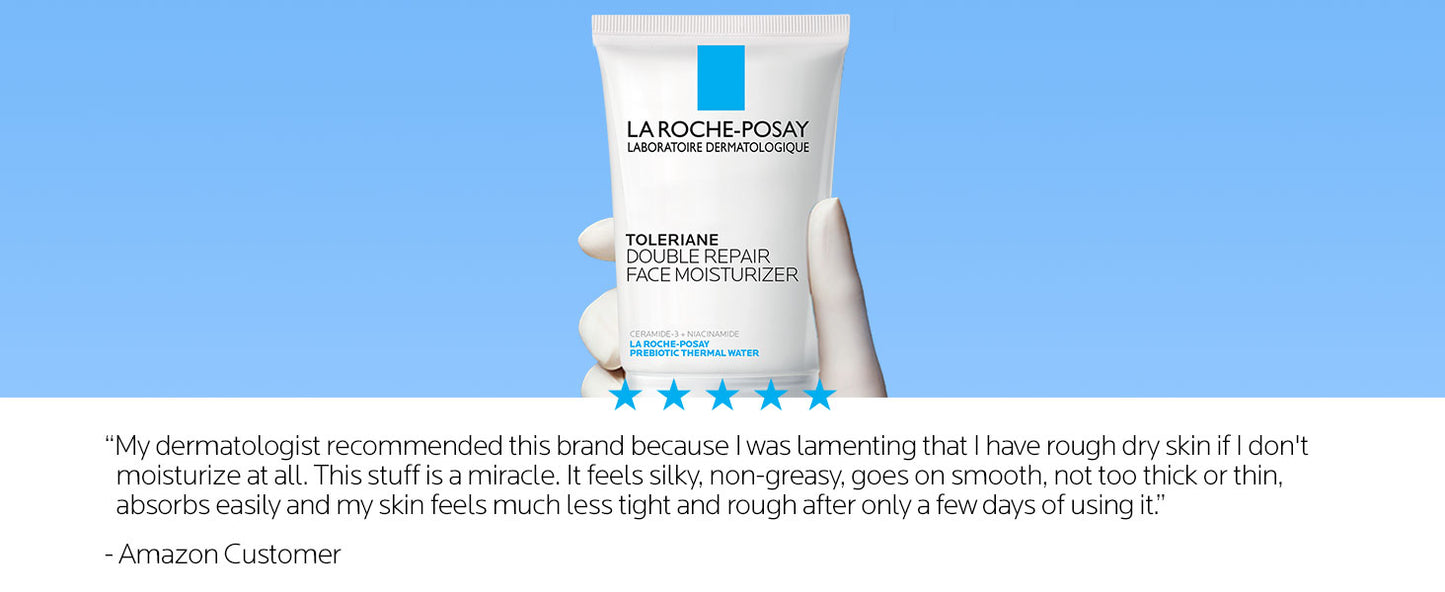 Zermet 1 La Roche-Posay Toleriane Double Repair Face Moisturizer, Daily Moisturizer Face Cream with Ceramide & Niacinamide for All Skin Types, Immediate Comfort & Long Lasting Hydration, Fragrance Free
