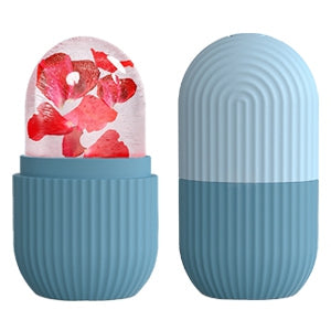 Zermet 1 XHJRI Ice Cube Roller Massager for Face, Eyes and Neck Naturally Conditioning and Skin Care,De-Puff Eye Bags,Reduce Migraine Pain,Reusable Massage Silicone Ice Mold (Pink)