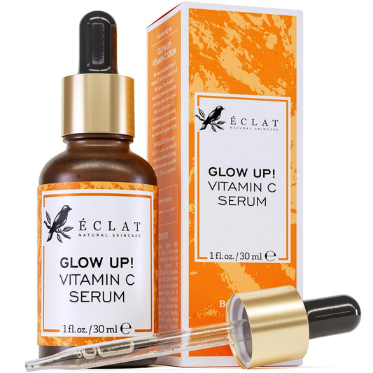 Zermet 1 Eclat Skincare Vitamin C Face Serum - Skin Care for Dark Spots, Vitamin C Serum with Hyaluronic Acid, Ferulic Acid, & Vit E - Anti Aging and Skin Brightening, Pure Vit C Facial Care - 30 ml