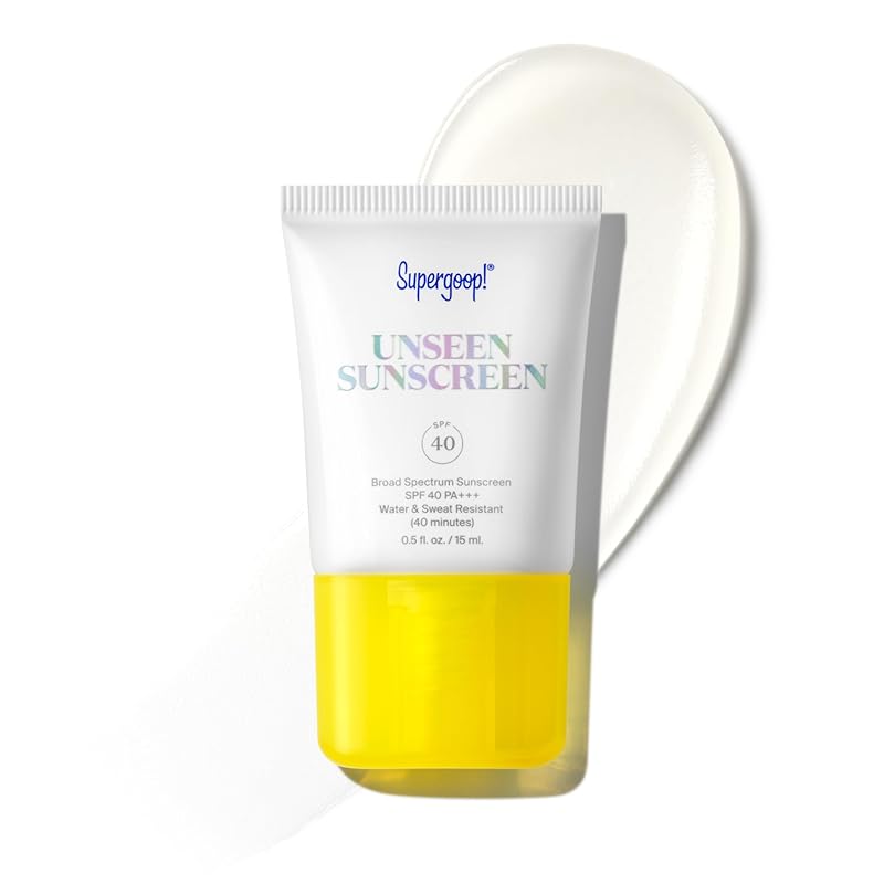 Zermet 1 Supergoop! Unseen Sunscreen - SPF 40 - Invisible, Broad Spectrum Face Sunscreen + Makeup-Gripping Primer - Weightless, Scentless, Oil Free - For All Skin Types & Skin Tones - 1.7 fl oz