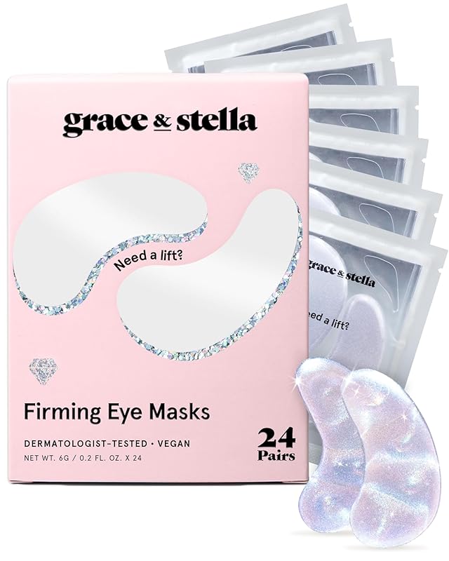 Zermet 1 grace & stella Retinol Under Eye Patches for Puffy Eyes and Dark Circles - Restoring Gel Under Eye Masks with Hyaluronic Acid - Vegan Cruelty-Free Skincare, Birthday Gifts for Women (Purple, 24 Pairs)