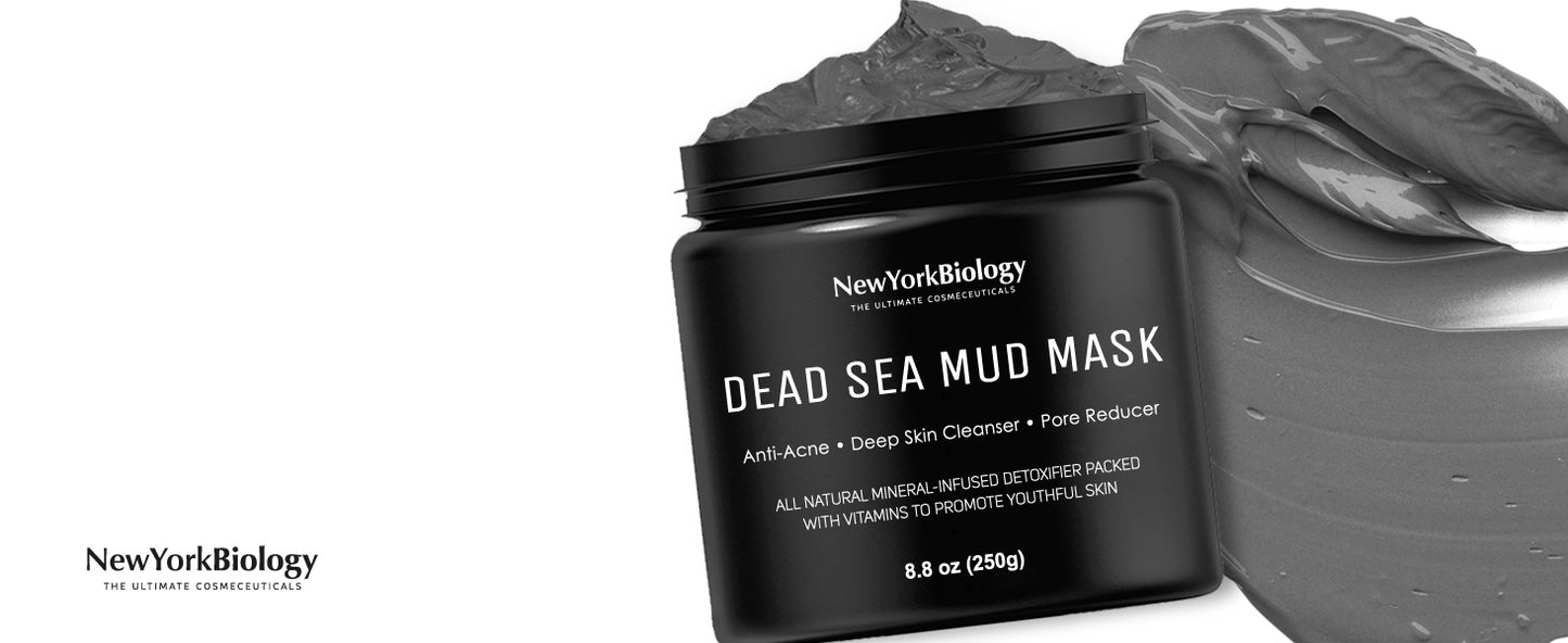 Zermet 1 New York Biology Dead Sea Mud Mask for Face and Body - Spa Quality Pore Reducer for Acne, Blackheads & Oily Skin, Natural Skincare for Women, Men - Tightens Skin for A Healthier Complexion - 8.8 oz