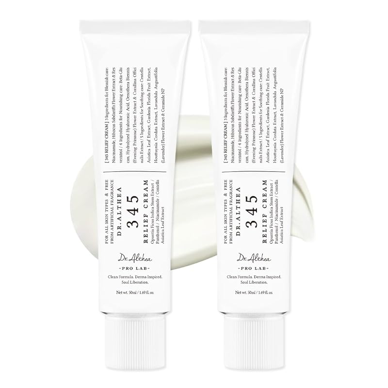 Zermet 1 Dr.Althea 345 Relief Cream, Daily Face Moisturizer, Blemish Relief Care, Soothing Recovery & Moisture, Korean Vegan Skin Care for All Skin Types, 1.69 Fl Oz (Pack of 1)
