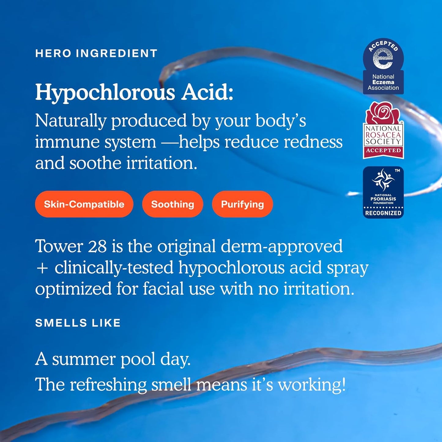 Zermet 1 Tower 28 SOS Daily Rescue Facial Spray for Sensitive Skin, Hypochlorous Acid Spray Helps Reduce Redness and Breakouts, Travel Size Toner for Face, 1 FL Oz