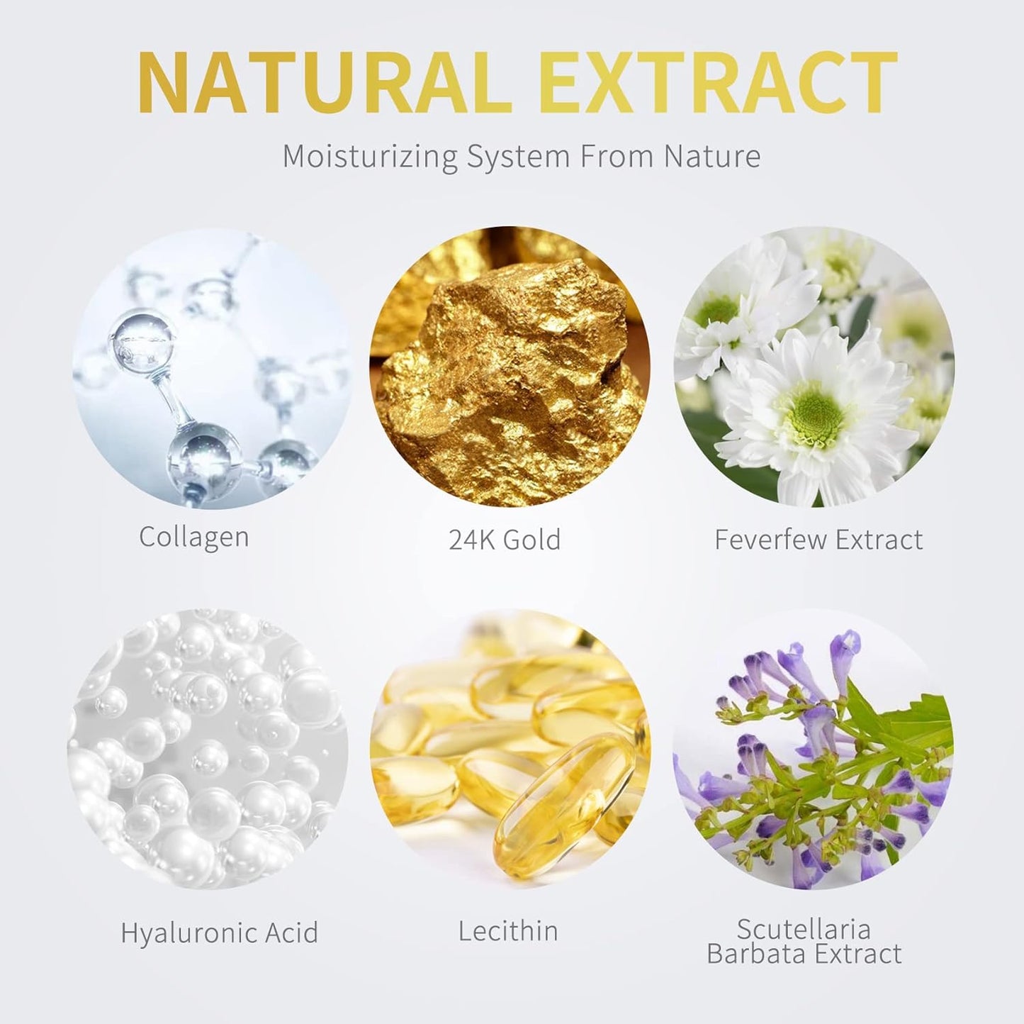 Zermet 1 24K Gold Under Eye Patches - 60 Pack for Puffy Eyes, Dark Circles, Bags & Wrinkles with Collagen & Hyaluronic Acid