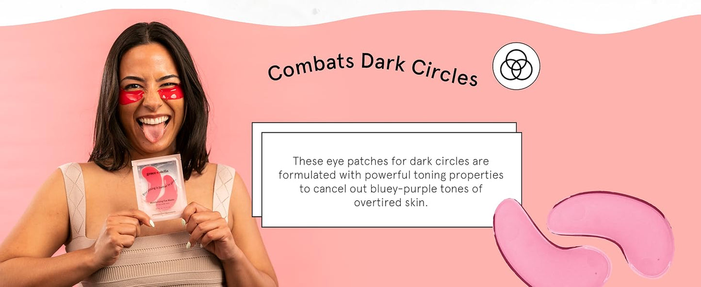 Zermet 1 grace & stella Under Eye Patches (12 pairs) Eye Masks for Puffy Eyes and Dark Circles - Birthday Gifts for Women, Bachelorette Party Favors, Bridesmaid, Self Care and Relaxation Gifts for Her - Vegan