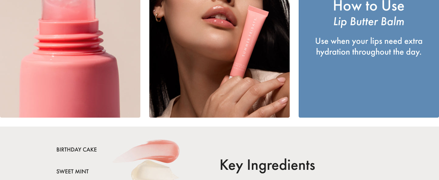 Zermet 1 Summer Fridays Tinted Lip Butter Balm - Conditioning Vegan Lip Balm for Instant Moisture, Shine & Hydration - Sheer-Tinted, Soothing Skincare - Pink Sugar (.5 Oz)