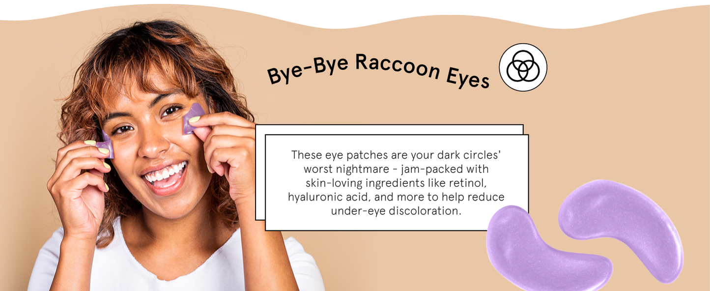 Zermet 1 grace & stella Retinol Under Eye Patches for Puffy Eyes and Dark Circles - Restoring Gel Under Eye Masks with Hyaluronic Acid - Vegan Cruelty-Free Skincare, Birthday Gifts for Women (Purple, 24 Pairs)