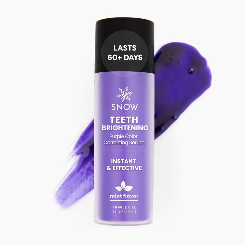 SNOW Teeth Brightening Purple Serum | Gentle & Enamel Safe Instant Brightening for Brighter Smile | Dental Care, Hygiene, & Tooth Care Oral Whitening