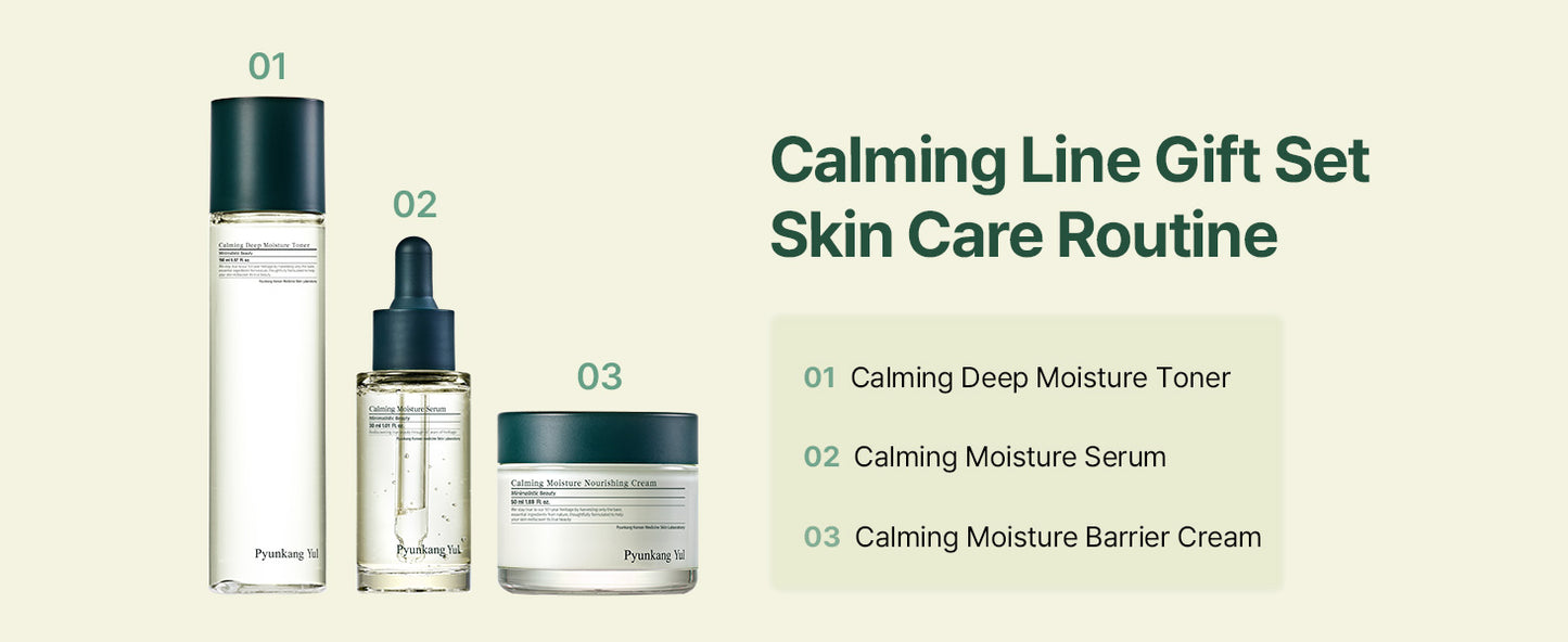 Zermet 1 Zermet 1 Calming Line Gift Box Set - Korean Facial Skin Care Essential for Daily Moisturizing, Safe on Acne Prone & Sensitive Skin, Vegan & Cruelty Free