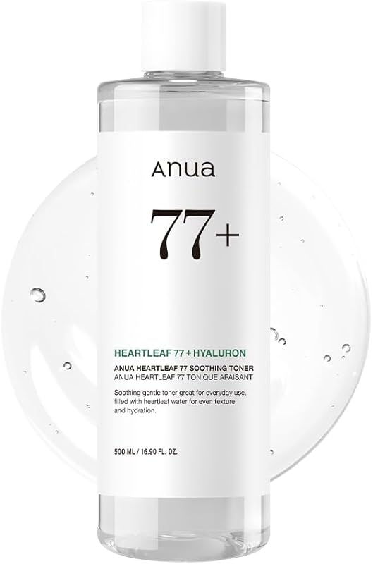Zermet 1 Anua Heartleaf 77 Soothing Toner I pH 5.5 Trouble Care, Calming Skin, Refreshing, Hydrating, Purifying, Cruelty Free, Vegan,(250ml / 8.45 fl.oz.)