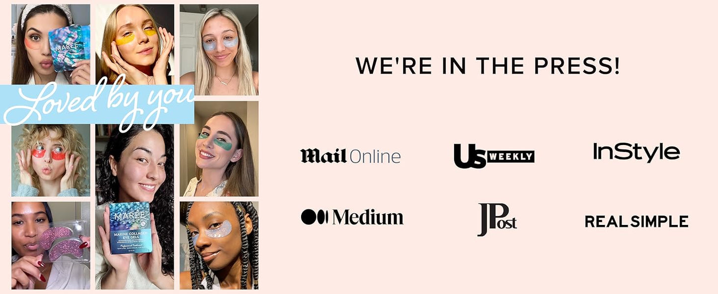 Zermet 1 Zermet 1  Eye Gels - Pads Under Eye Patches for Puffy Eyes and Dark Circles with Collagen & Hyaluronic Acid - Anti Wrinkles Under Eye Masks Skincare Treatment for Puffiness & Bags - Parches Para Ojeras