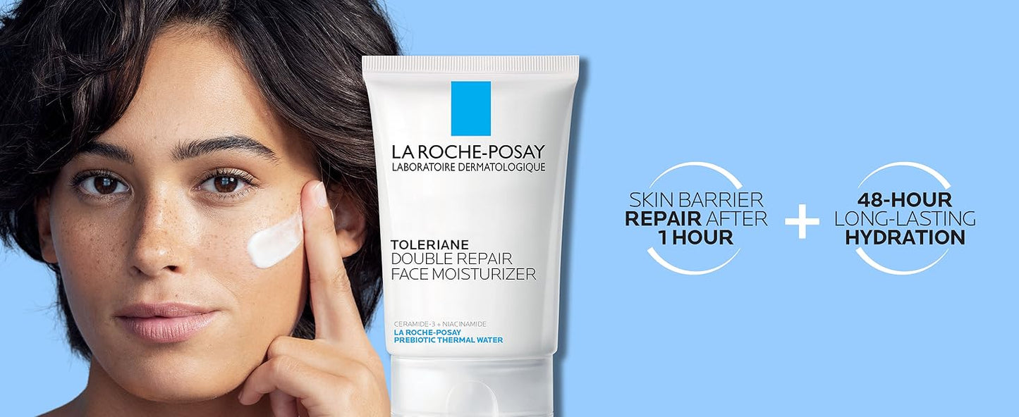 Zermet 1 La Roche-Posay Toleriane Double Repair Face Moisturizer, Daily Moisturizer Face Cream with Ceramide & Niacinamide for All Skin Types, Immediate Comfort & Long Lasting Hydration, Fragrance Free