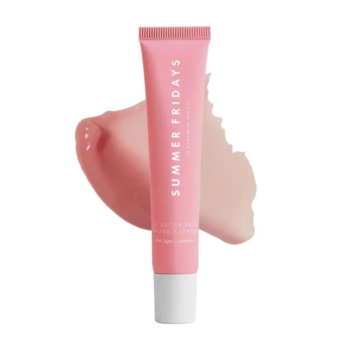 Zermet 1 Summer Fridays Tinted Lip Butter Balm - Conditioning Vegan Lip Balm for Instant Moisture, Shine & Hydration - Sheer-Tinted, Soothing Skincare - Pink Sugar (.5 Oz)